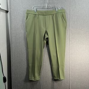 Isaac Mizrahi Live! Superknit Skinny Ankle Pant Fresh Olive, Petite X-Large